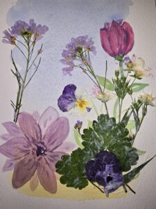 Mixed-Media-Bild Frühling