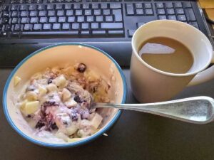 Frühstück am PC