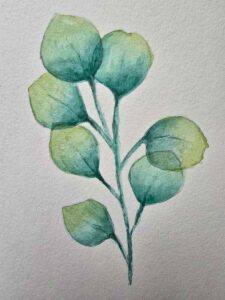 Aquarell-Übung: Farbverläufe und Pigmente ziehen
