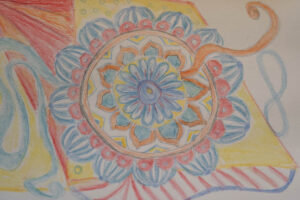 intuitives Mandala aus einem Skzizzenbuch