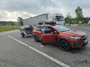 Erste Pause an der Autobahn