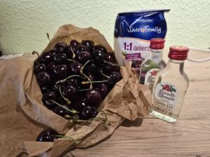 Zutaten für Kirschmarmelade