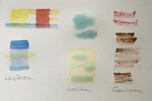 Aquarell malen lernen: 3 Grundtechniken